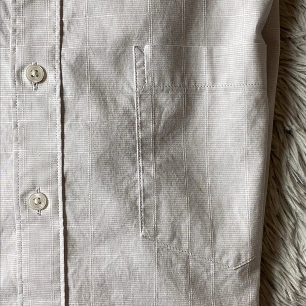 Apt 9 Griege Windowpane Button Down Size Xl - image 2
